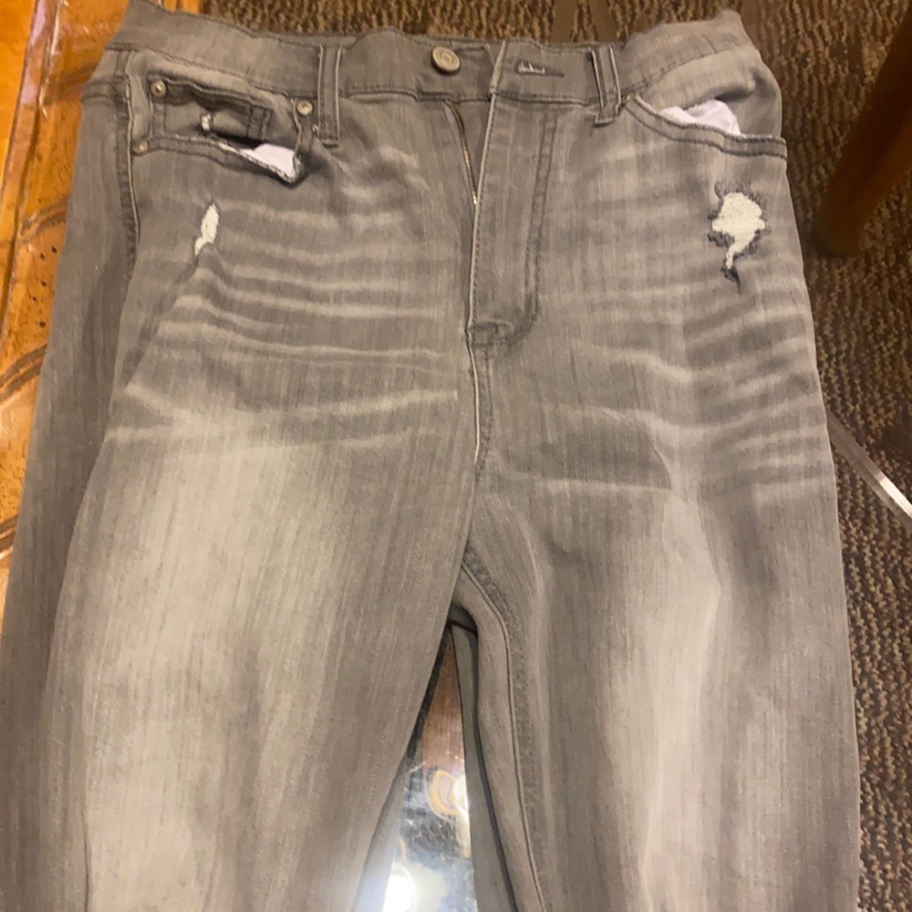 FN Grey Slightly Distressed Jeans
